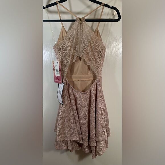 Emerald  Sundae NWT pink/quartz glittery core social dress Size Small - Picture 4 of 9